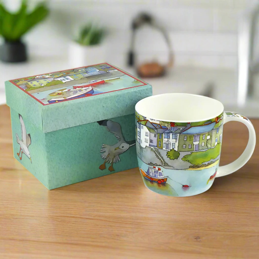 Emma Ball 'Harbour' Bone China Mug, with Gift Box