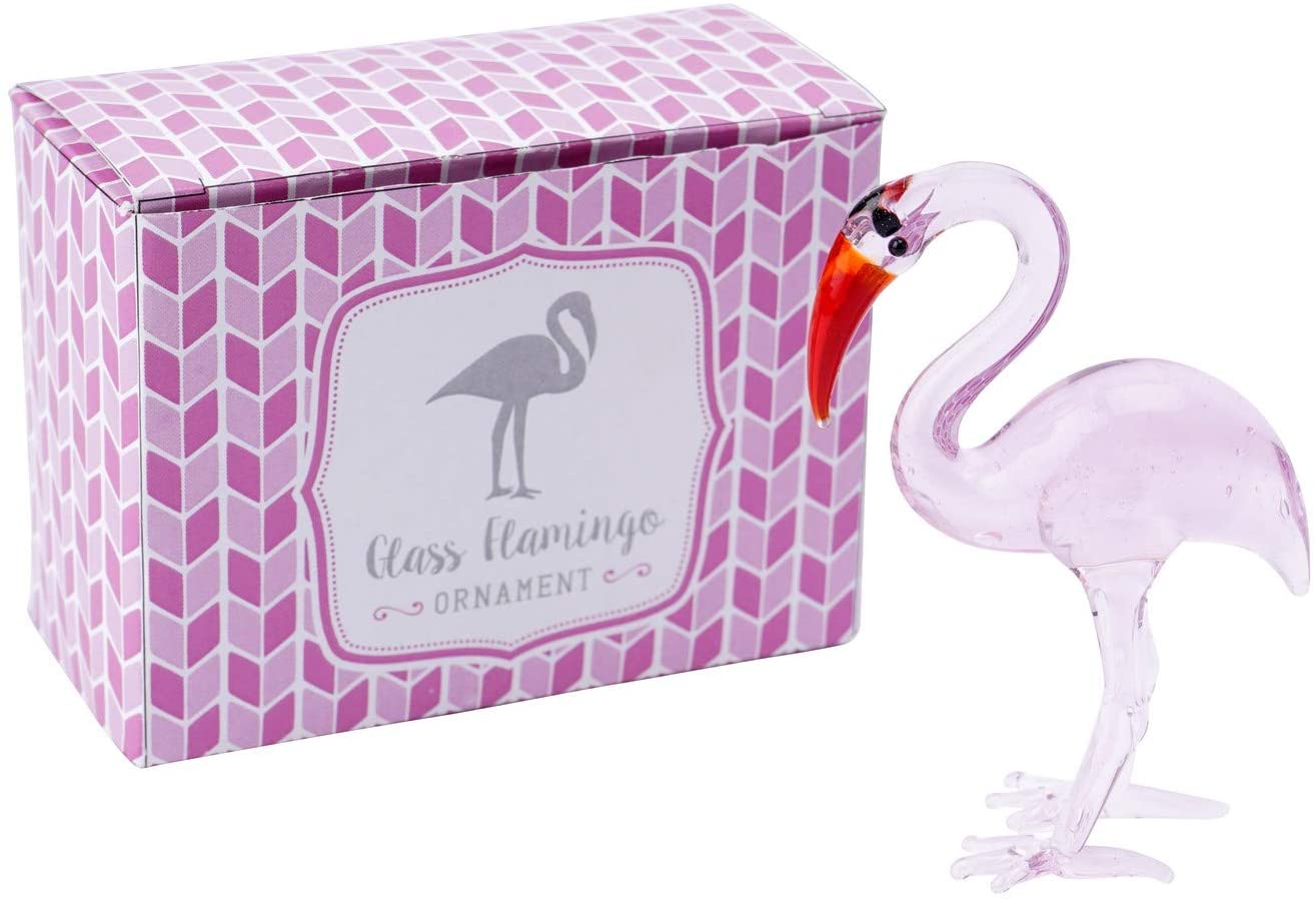 Glass Standing Flamingo