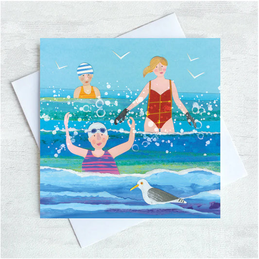 Embrace The Waves Greetings Card