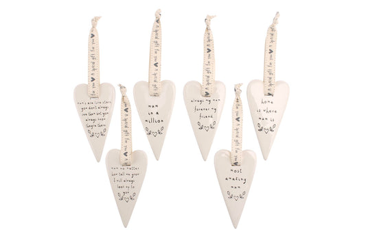 Love Mum Heart Ceramic Hanging Sign