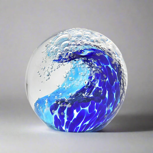 Ocean Wave Glass Paperweight