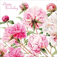 Peonies Greetings Card by Billy Showell