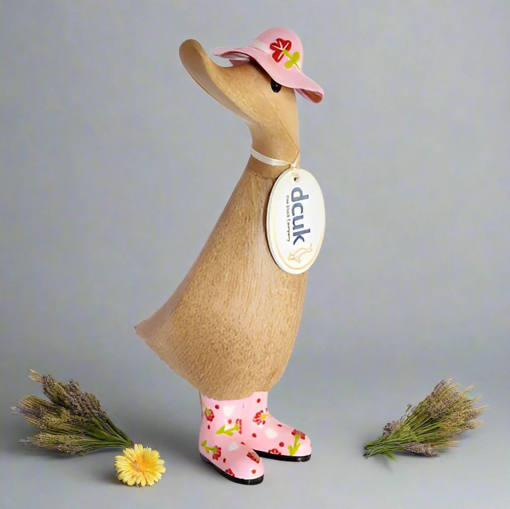 DCUK Pink Floral Hat and Boots Duckling