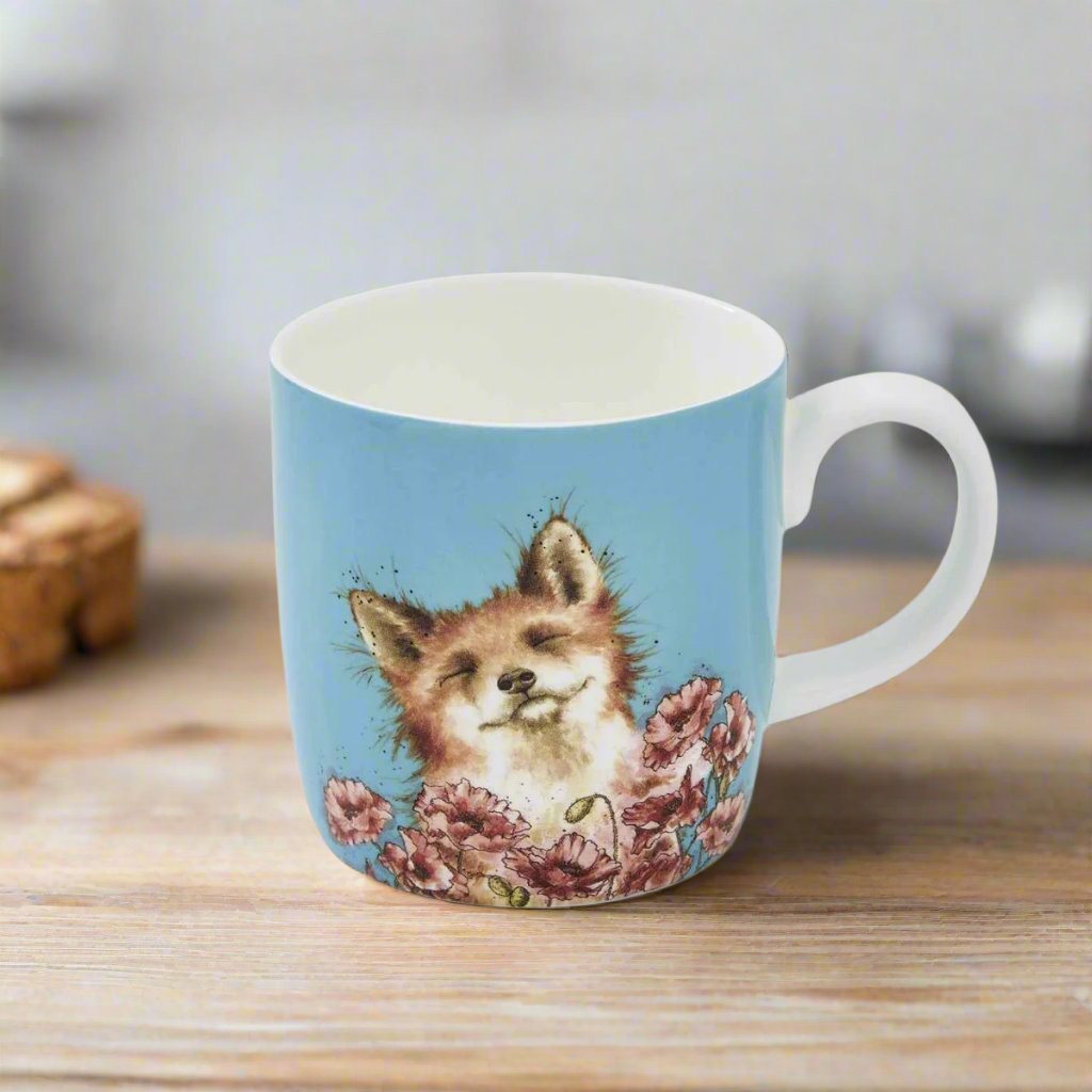 Royal Worcester, Wrendale, ‘Poppy Field’ Fox Bone China Mug