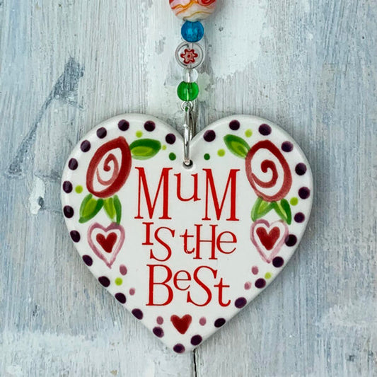 Colour Heart Mum is the Best Hanging Decoration