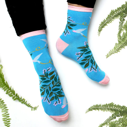Bamboo Secret Garden Socks, Size 4-7, (Euro 37-42)