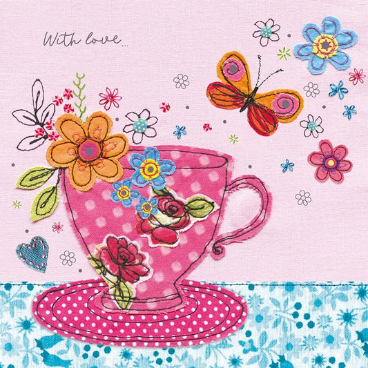 The Sewing Box - Teatime, Greetings Card