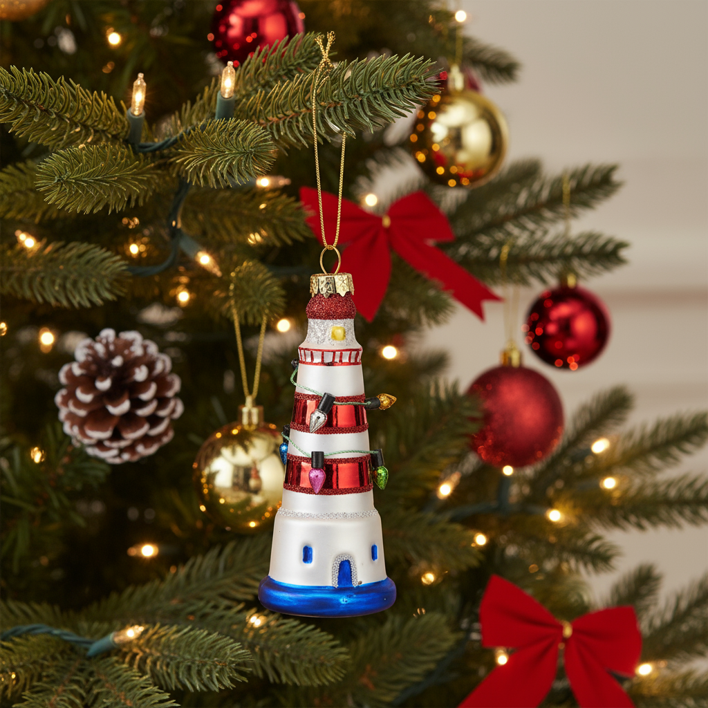 Sass & Belle Lighthouse Christmas Decoration