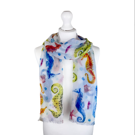 Seahorse Scarf, Multicoloured