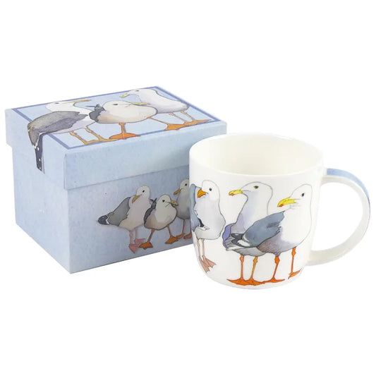 Seagulls Bone China Mug with Gift Box