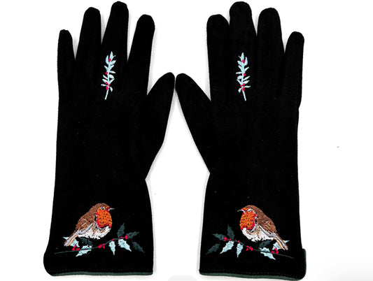 Secret Garden Black Robin Gloves