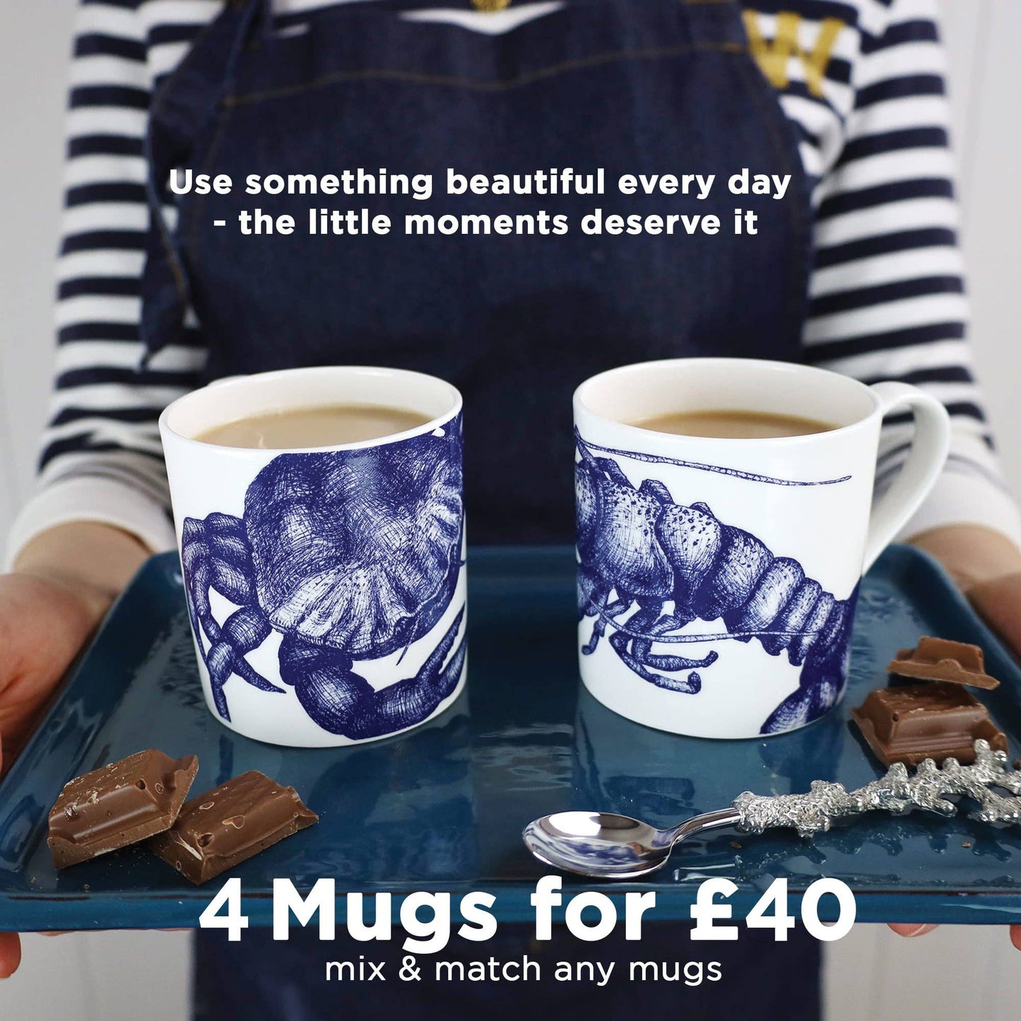 Bone China Octopus Mug