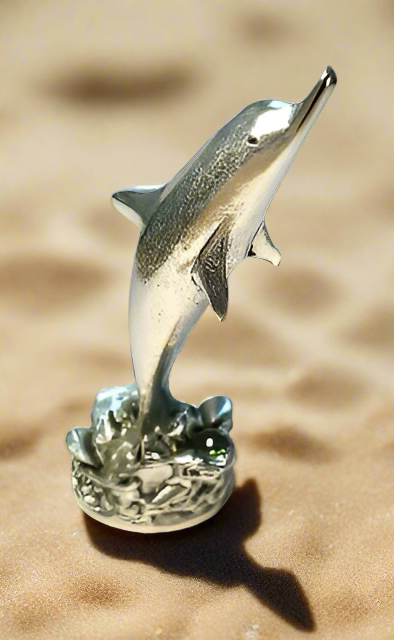 Cornish Pewter Large Dolphin Figurine