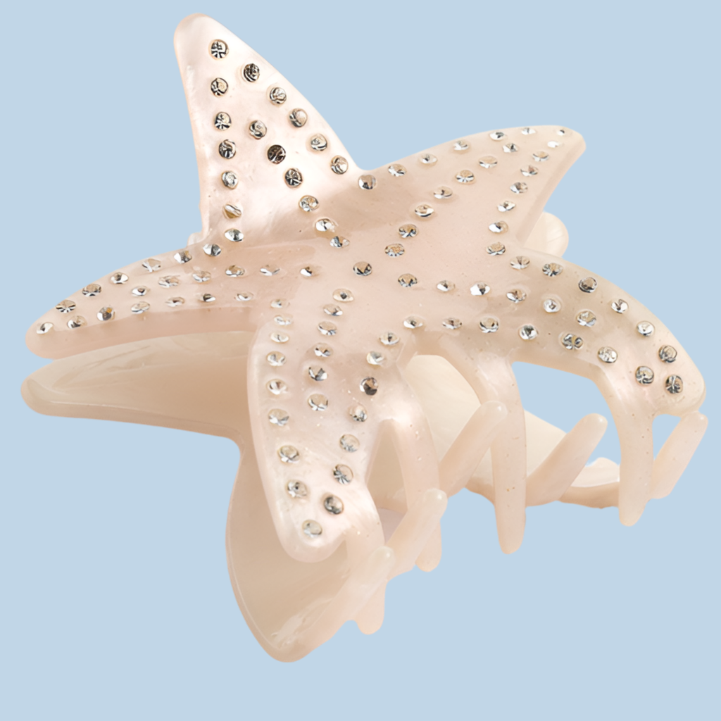 Sparkle Starfish Hair Claw Clip