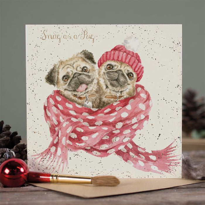 Snug as a Pug Christmas Card