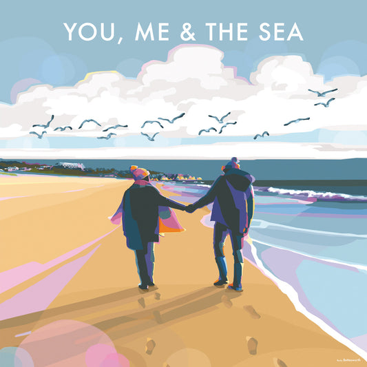You me and the sea Eco-Friendly Greetings Card by Becky Bettesworth