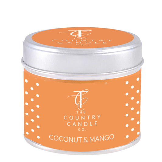 Polka Dot Tin Candle, Coconut and Mango