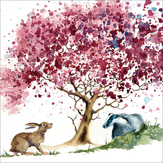 Cherry Blossom Greetings Card