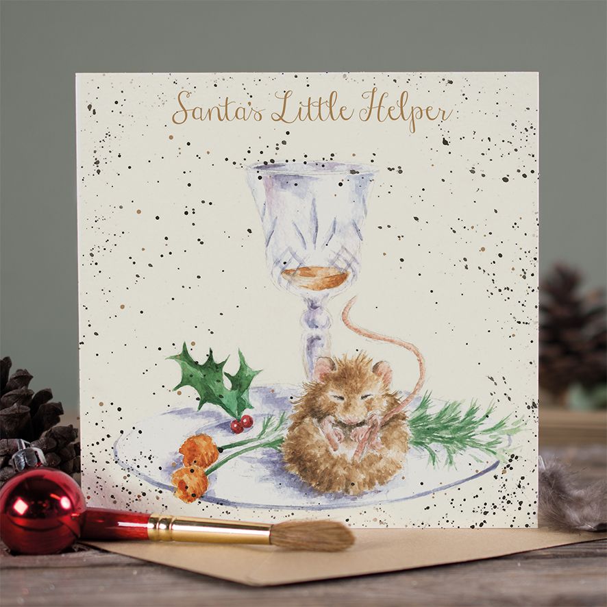 Santa's Little Helper Christmas Card