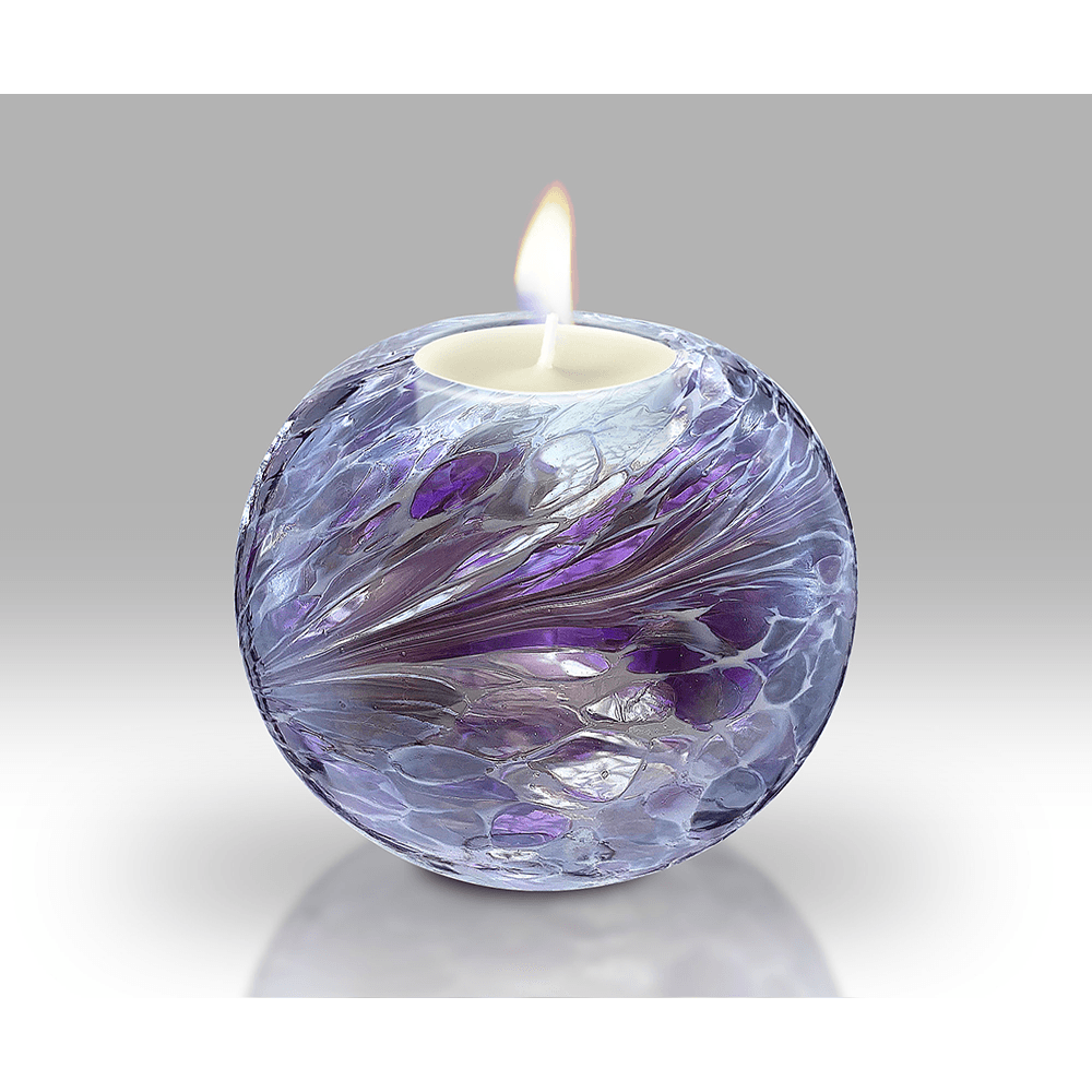 Friendship Glass Lustre Votive Tealight Holder - Lavender
