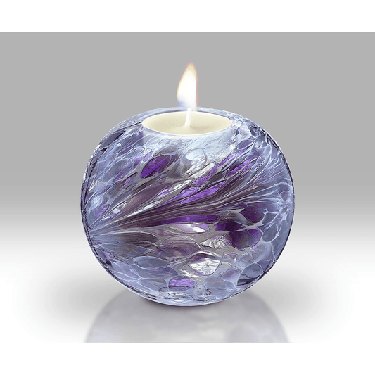 Friendship Glass Lustre Votive Tealight Holder - Lavender
