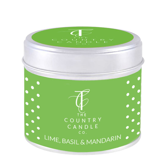 Polka Dot Tin Candle, Lime, Basil & Mandarin