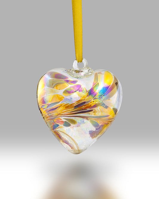November Glass Friendship Heart - 8 cm