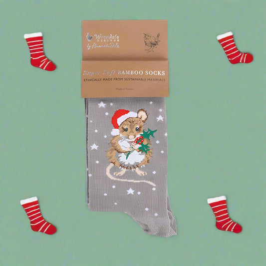 Wrendale Socks - Christmouse