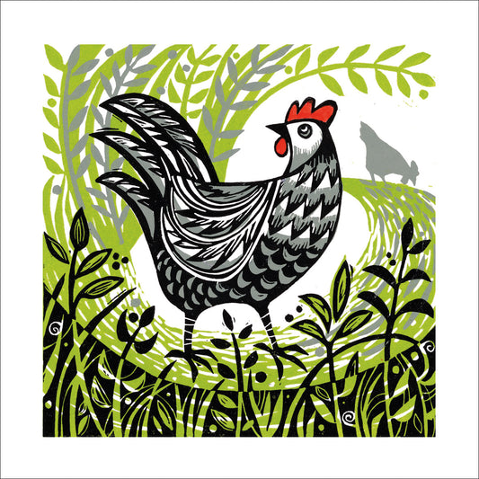 The Watchful Hen Eco-Friendly Greetings Card