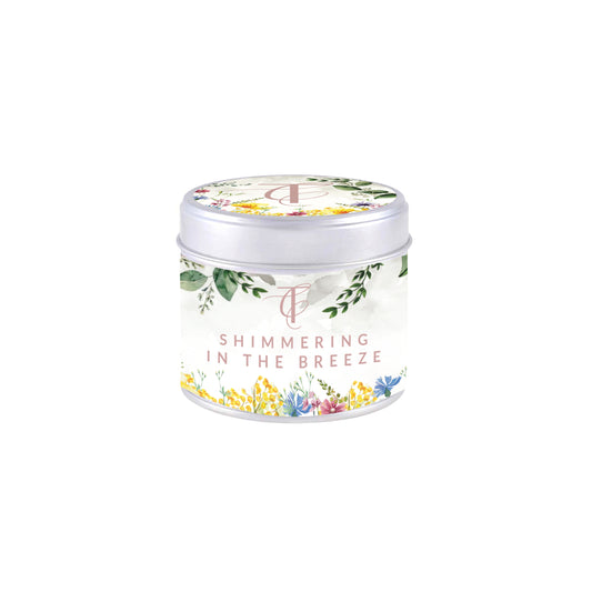 Shimmering in the Breeze Tin Candle