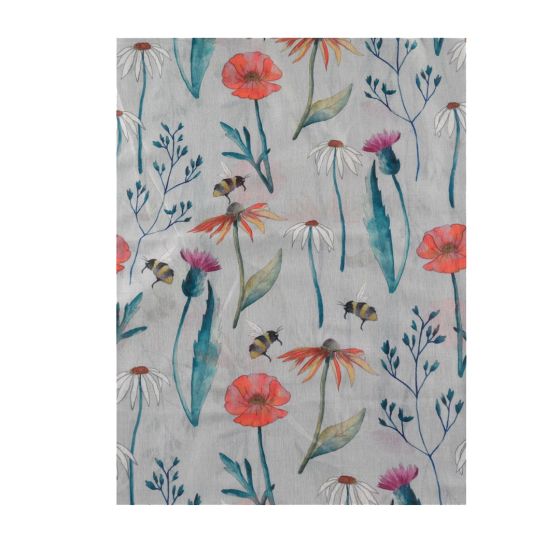 Meadow Print Scarf, Silver