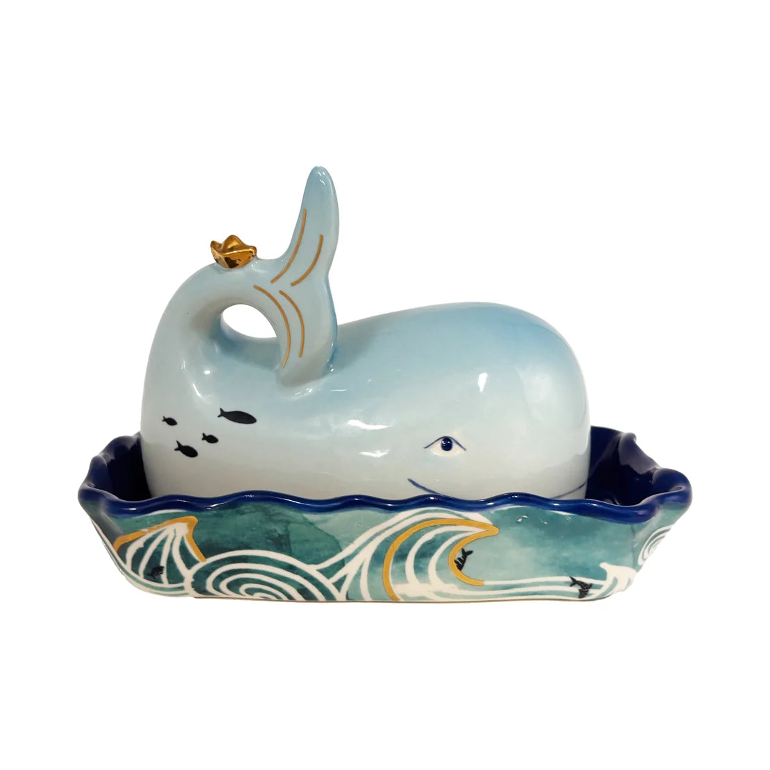 By the Sea Whsle Butter Dish with Gift Box