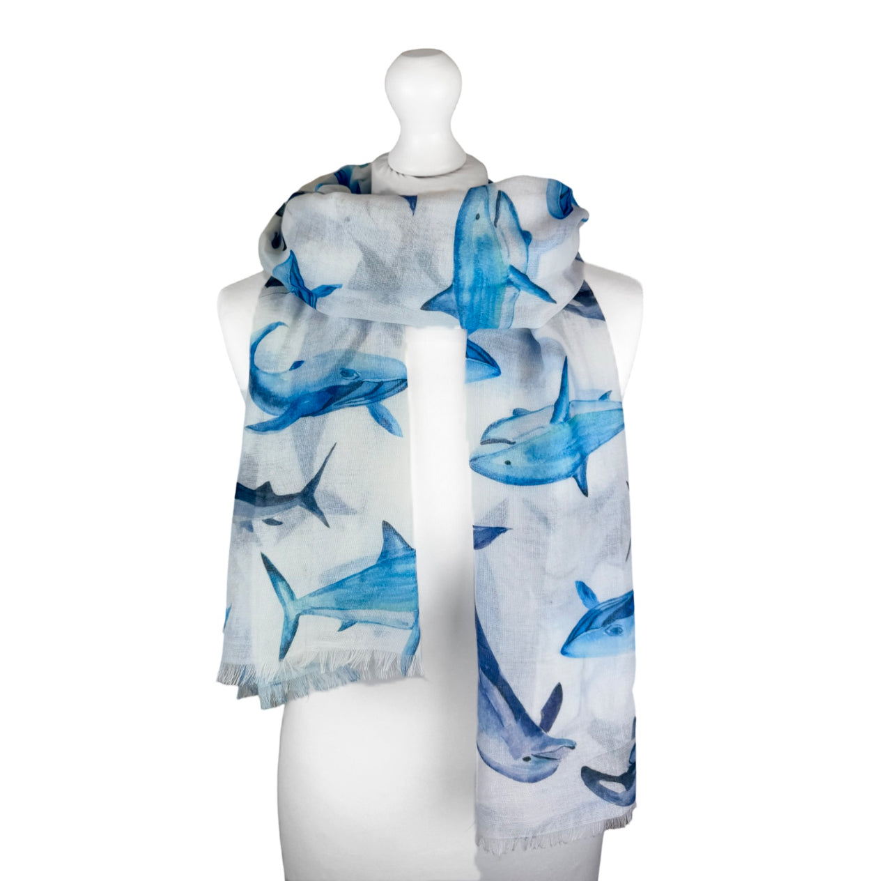 Sea Life Scarf, Blue