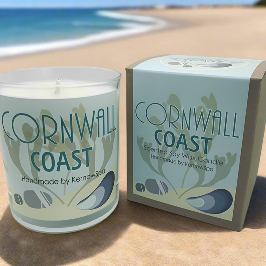 Cornwall Coast Soy Wax Candle, Ocean Breeze Scented