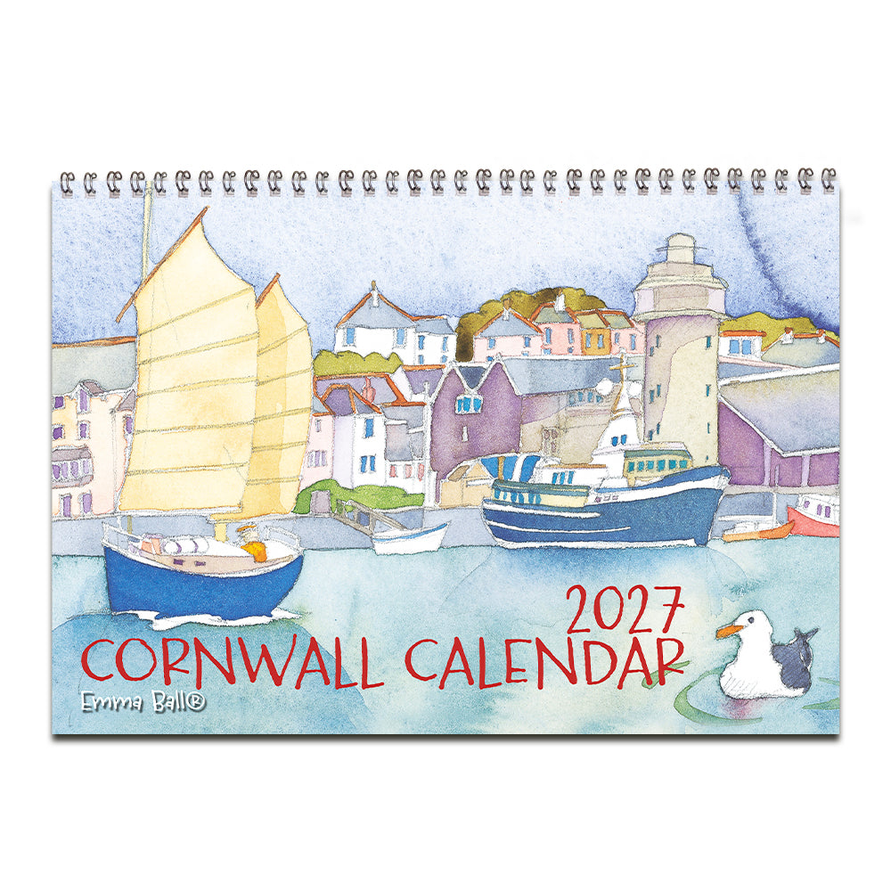 Emma Ball, Cornwall A4 Calendar, 2027