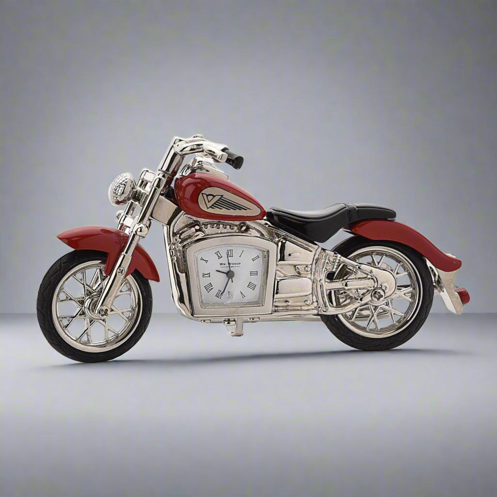 Indian Style Motorbike Miniature Clock