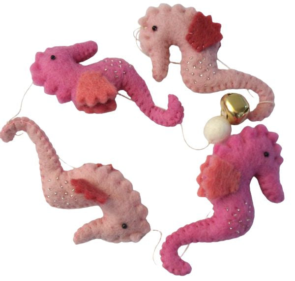 Handmade Felt Seahorse String