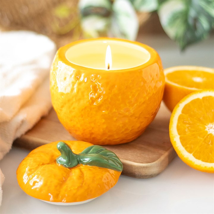 Orange Candle Jar