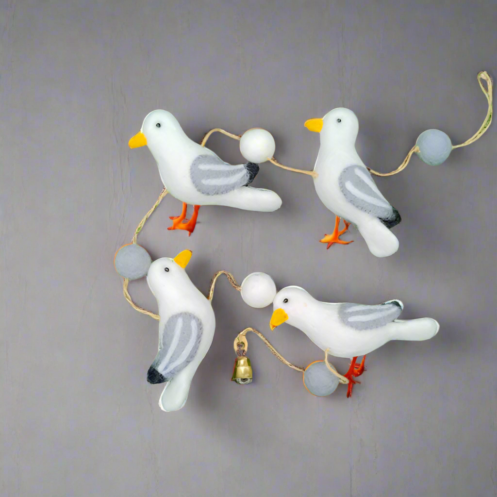 Handmade Felt Seagull String Mobile