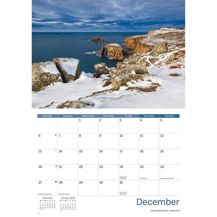 West Cornwall A4 Calendar, 2027