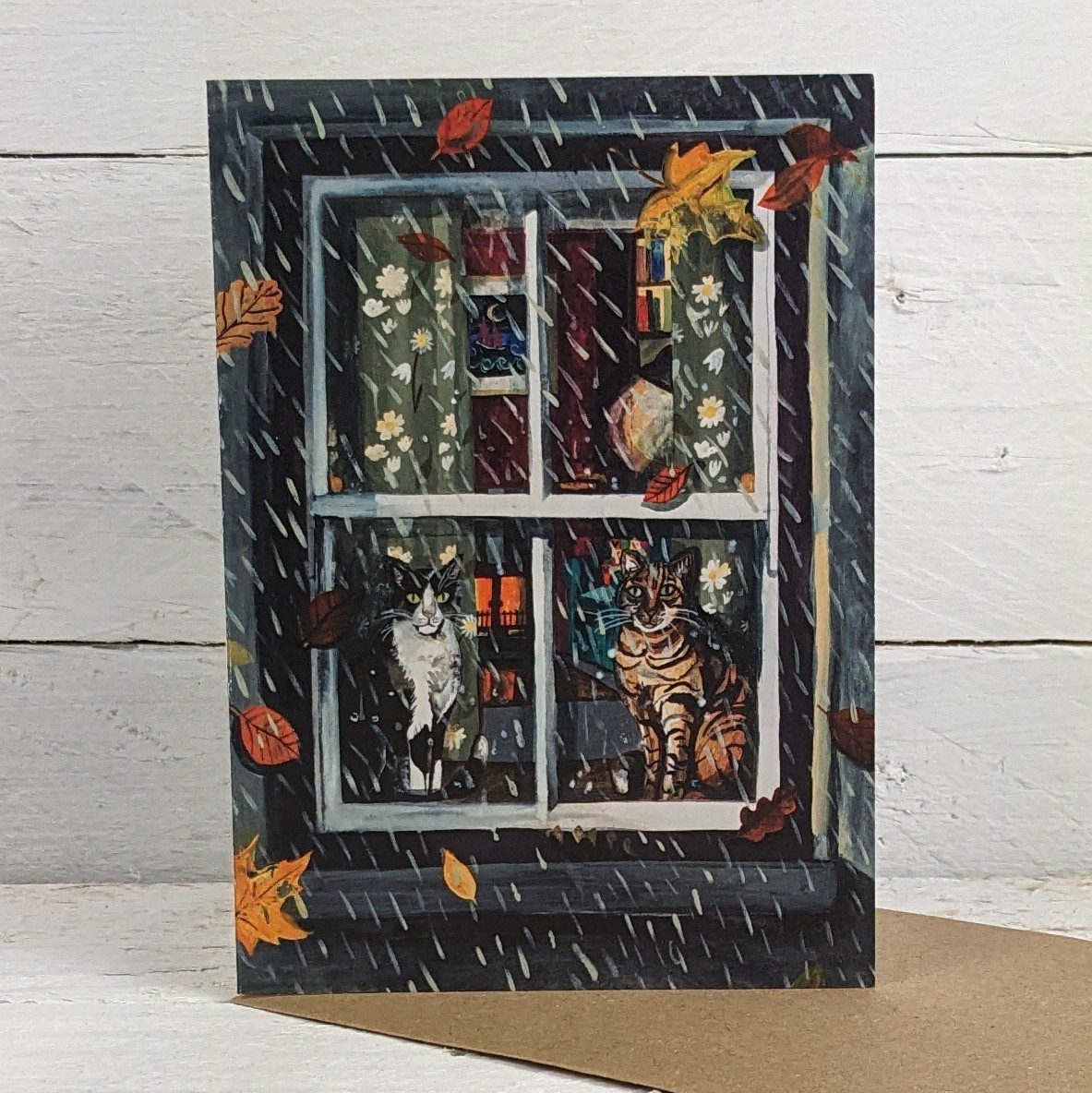 Driftwood Designs - November Cats Greetings Card