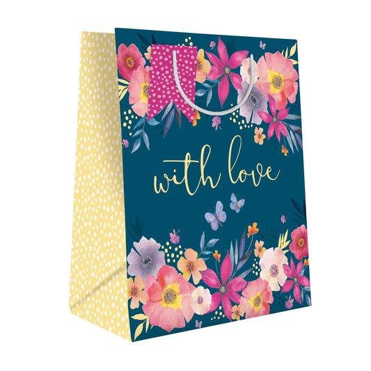 ‘With Love’ Floral Gift Bag (Medium)