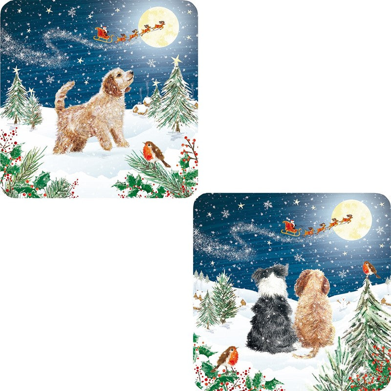 Charity 10 Pack Watching by Moonlight Luxury Christmas Cards