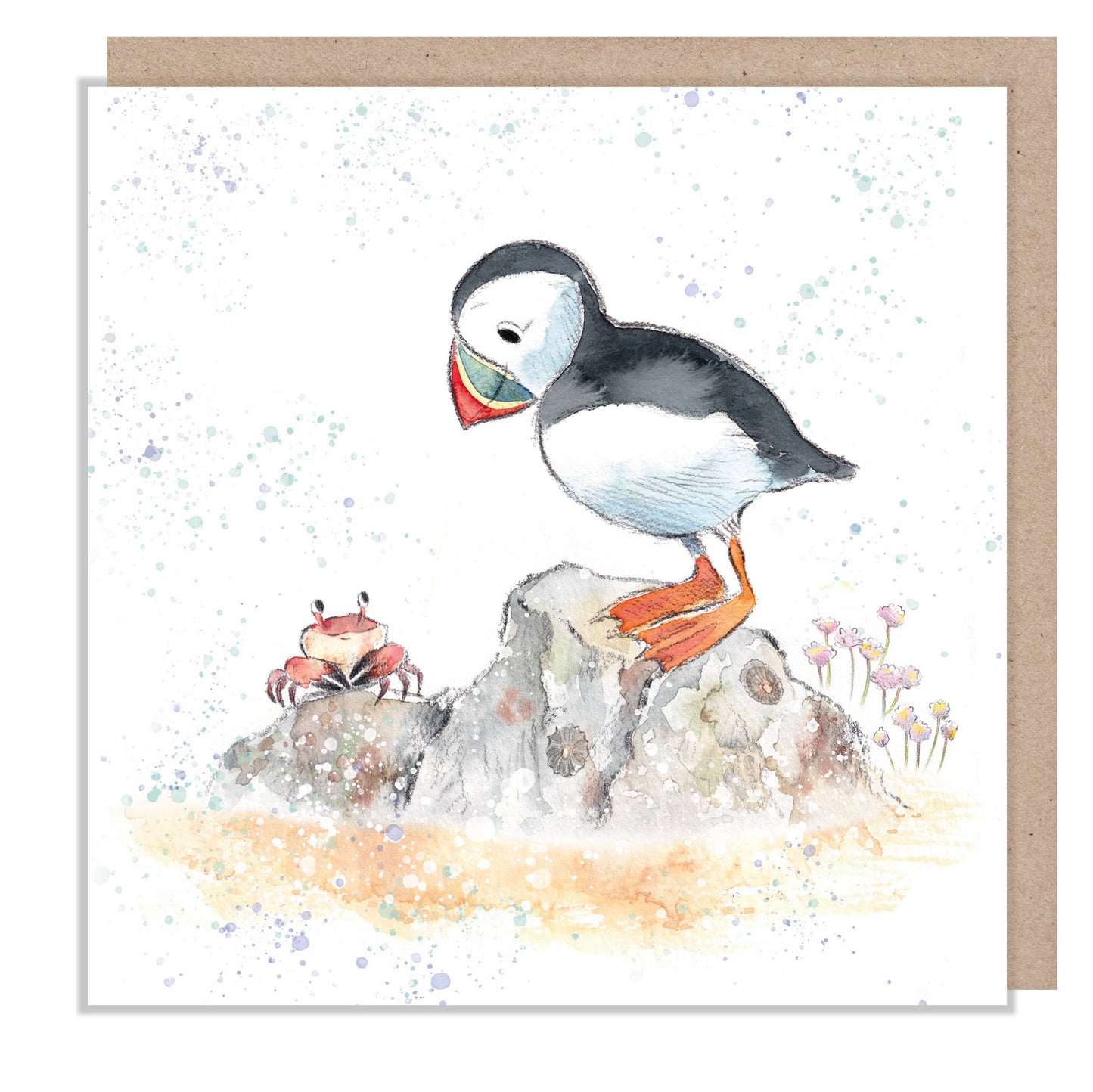 Puffin Greetings Card 'By the Seashore' range