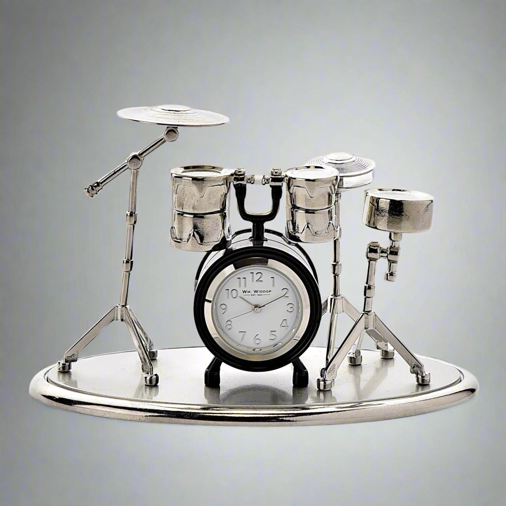 Miniature Drum Set Clock