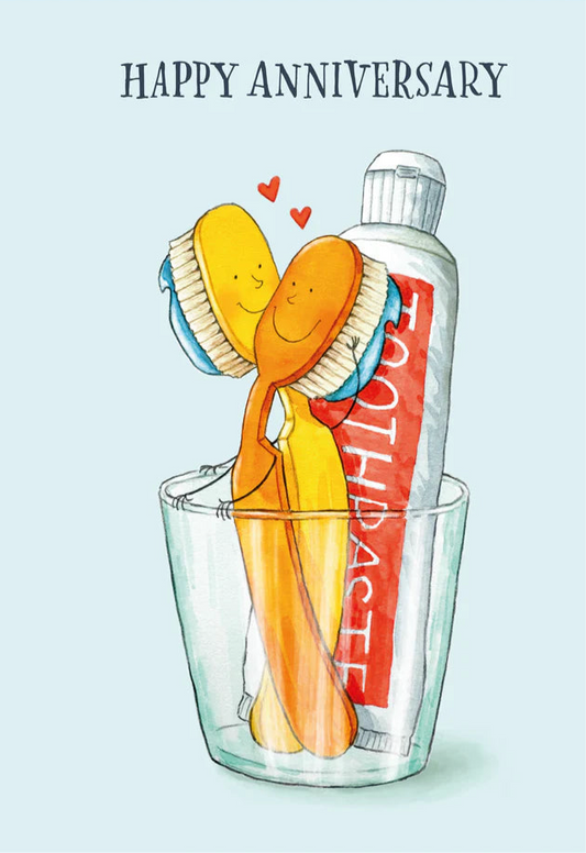 Anniversary Toothbrushes, Greetings Card