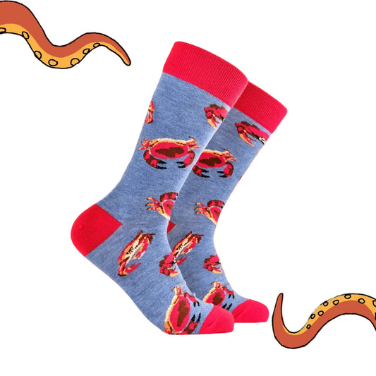 Soctopus, Crab Socks, Size 4-8 (37-42)