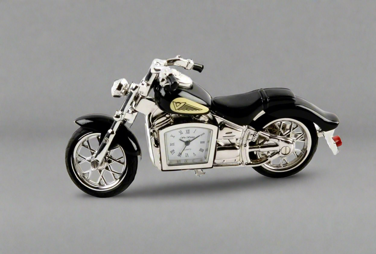 Indian Style Motorbike Miniature Clock