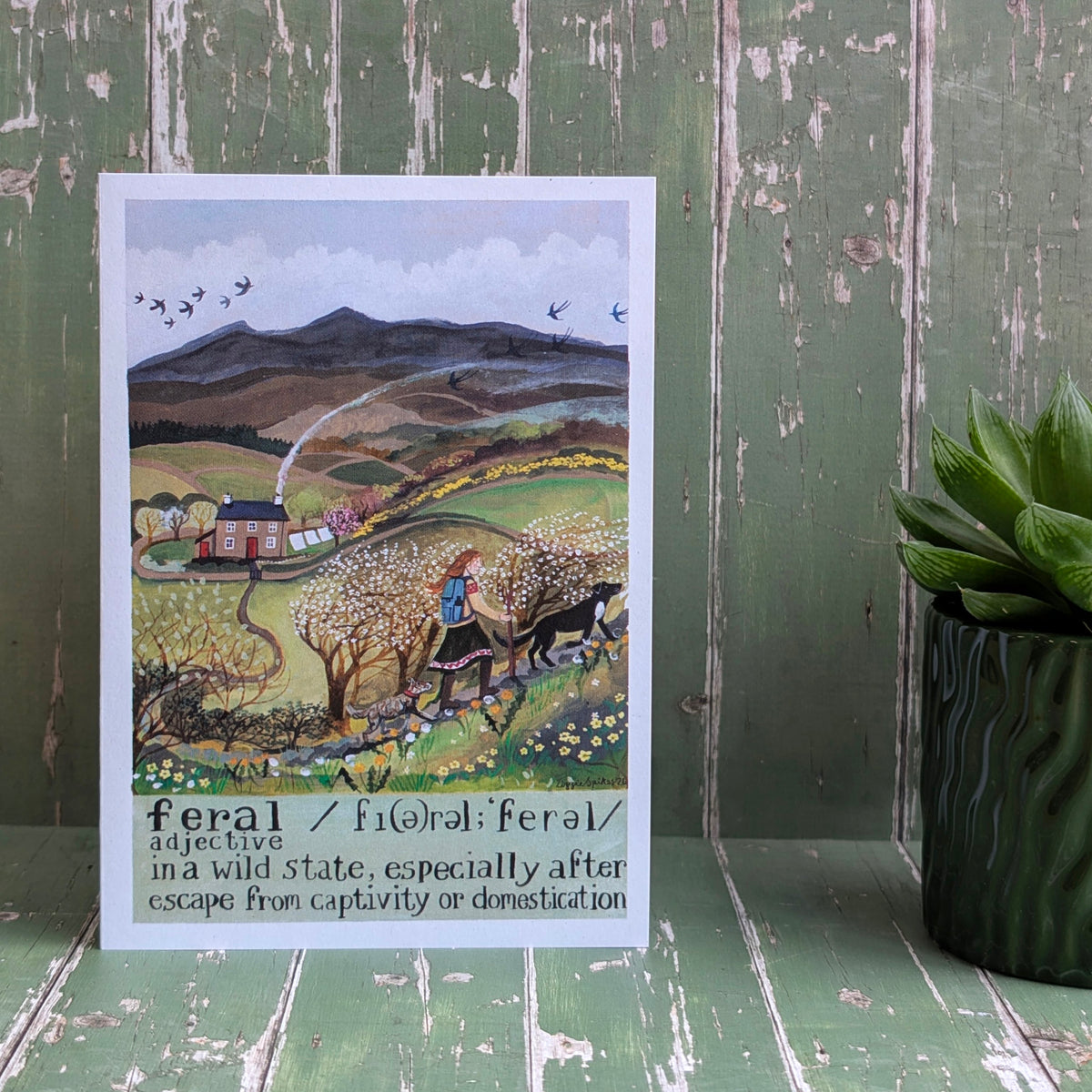 Driftwood Design - Feral Greetings Card