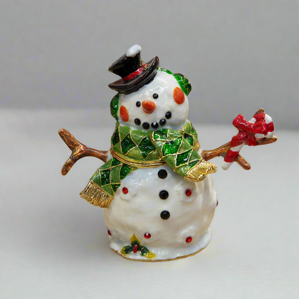 Snowman Treasured Trinket Box